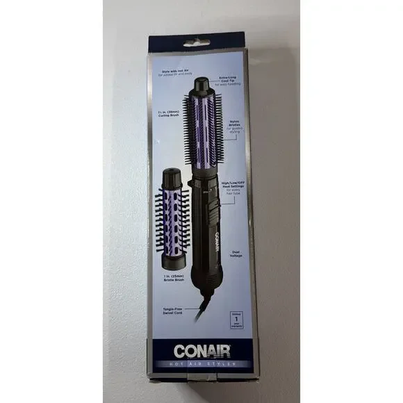 Conair 2 in 1 Hot Air Brush Curling Iron Combo Hair Dryer 1"- 1½" - Picture 7 of 9